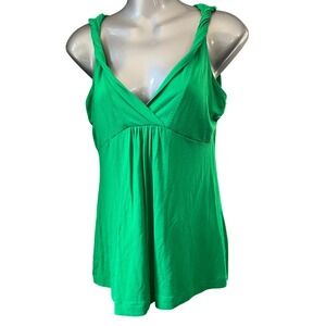 Banana Republic Green Tank Top Sleeveless Twist Strap Blouse Medium